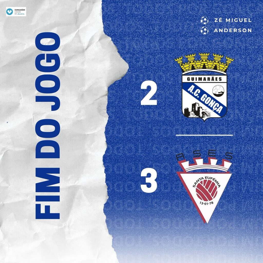AC Gonça desperdiça duas vantagens